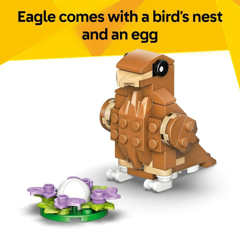 Creator 3in1 Cute Hamster with a Flower Toy - Animal Figure Transforms into a Hedgehog or Eagle - DIY Room Decor Idea - Birthday Gift for 7+ Year Old Girls & Boys - 31376