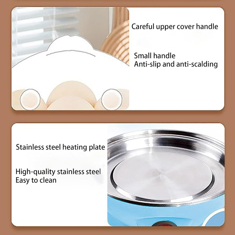 Multifunctional Egg Boiler, Household Egg Cooker, Steam Surround/fast Heating, Anti-dry heating prevention, Suitable for Steaming Eggs, Buns, Corn And Sweet Potatoes,three,Yellow