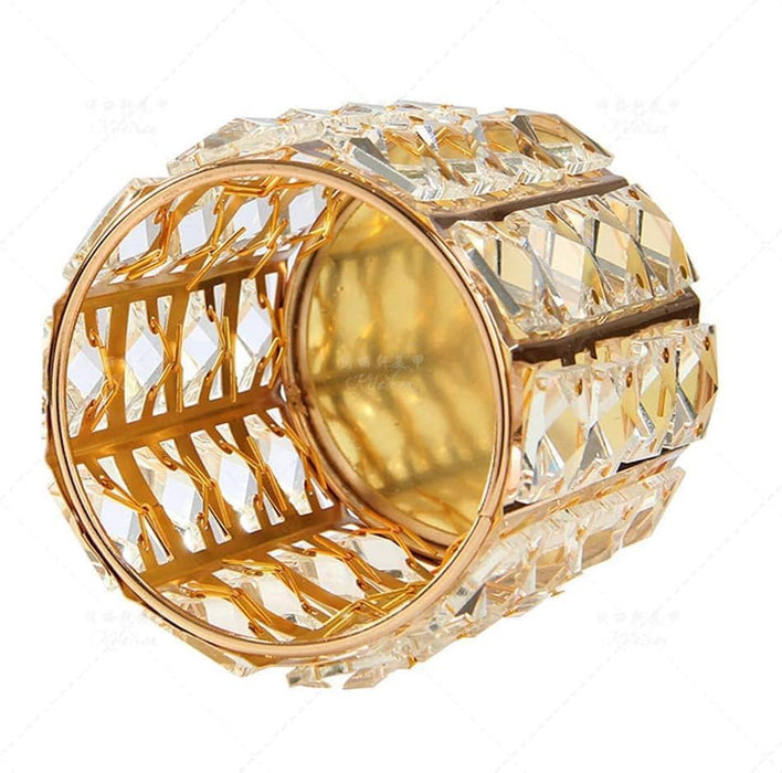 Portal AE Crystal Makeup Organizer - Gold Crystal Makeup Brush Holder Storage Organizer 10 * 12 (1 Piece)