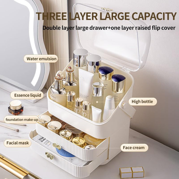 Makeup Organizer Cosmetic Display Case Skin Care Organizer Desk Vanity Organizer for Bathroom Countertop,Bedroom