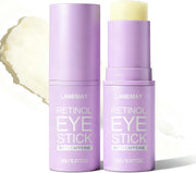 Retinol & Caffeine Eye Cream Stick for Dark Circles & Puffiness - Peptides & Avocado Oil - Reduce Eye Bags & Brighten Skin - Portable Undereye Treatment 9g - Purple
