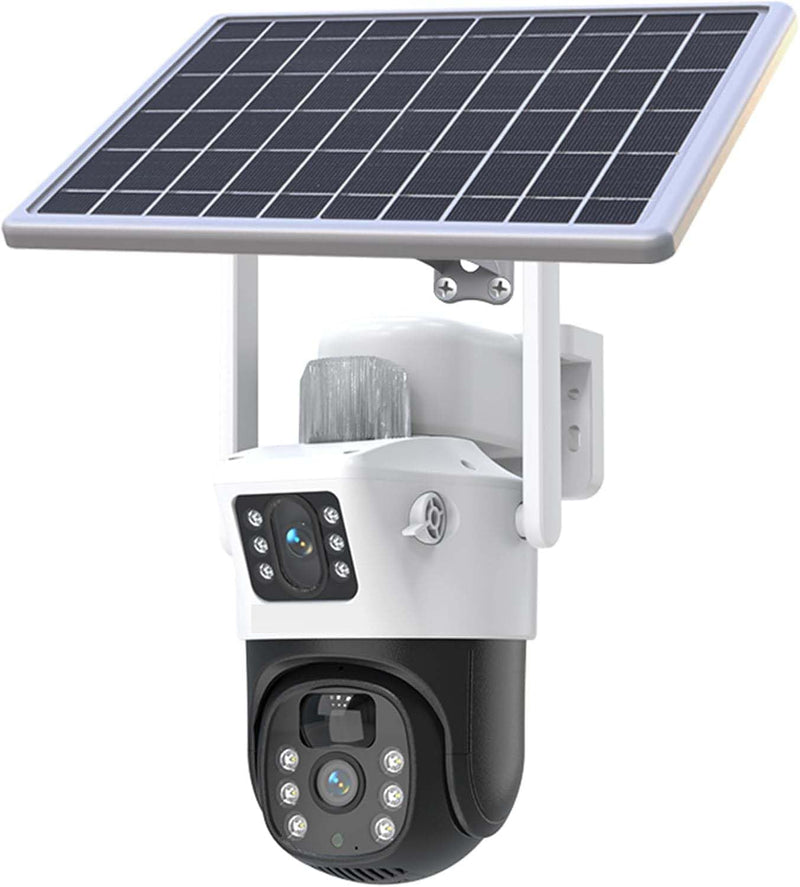 4G LTE Solar Battery Outdoor Camera – HD 4MP with Full-Color Night Vision | Motion Detection, Sound/Light Warning, IP66 Waterproof, Cloud & TF Card Storage