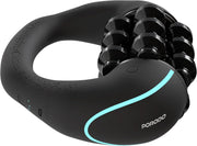 Porodo Relieva Electric Roller Massager, 3-Speed Cordless Muscle Massage Roller with 6 Free-Spinning Intensive Rollers, Handheld Ergonomic Deep Tissue Therapy Device for Leg, Arm, Neck Relief - Black