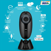 Qubo Smart Home Security Wifi Camera With Intruder Alarm System 1080P Full Hd 2Mp Camera Weather Resistant Alexa & Ok Google Enabled By Hero Group