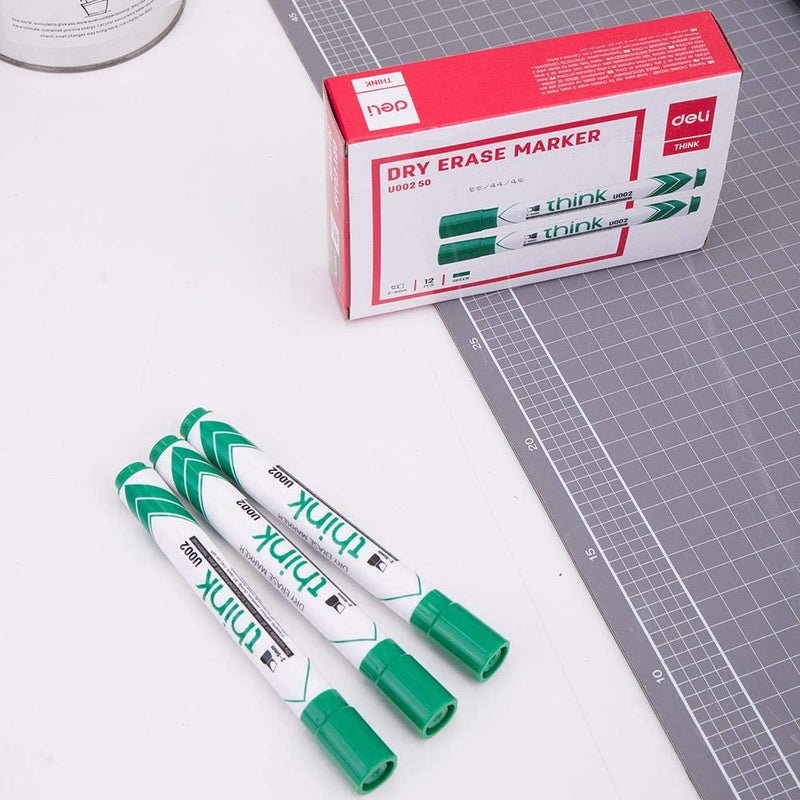 Deli Think 2-5mm Chisel Tip Dry Erase Markers 1x12Piece, Black