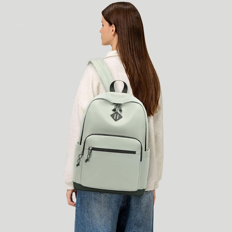 Mygreen Backpack, School Backpack travel Laptop Backpack, Students College Backpack Bookbag for Girls Boys Teen Women -Beige