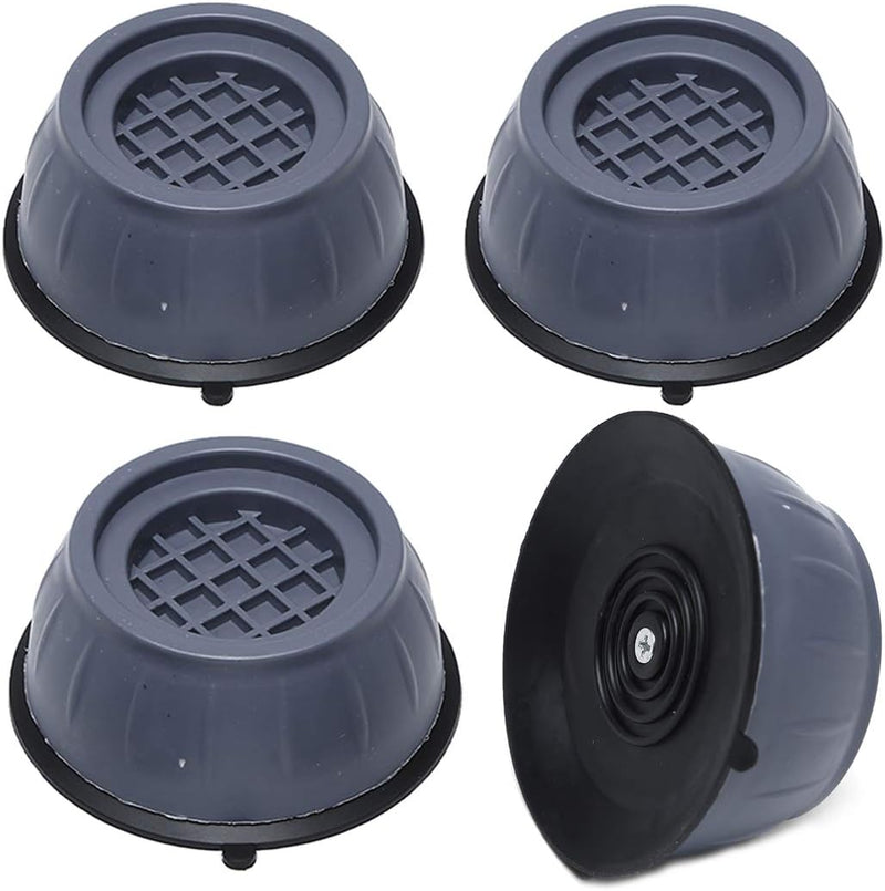 YOYOPIN Anti-Vibration pad for Washing machine-4-piece Set of stabilizer for Washing Machine-Noise Reduction Washing Machine Base-Universal Anti-Slip Design for Pulsator/Drum (Dark Gray)