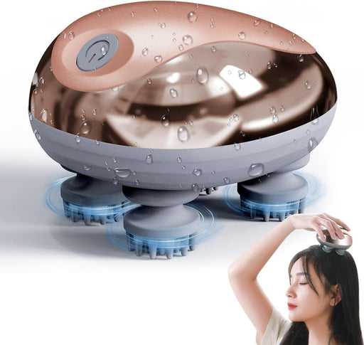 Electric Scalp Massager - Head Massage Scalp for Stress Relax and Pain Relief, Lightweight Hand held, Rechargeable with 96 Kneading Nodes, 4 Claws for Scalp and Body Massage & Face Cleaning