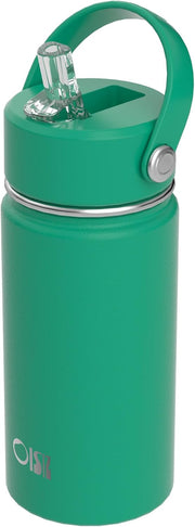 14oz Kids Water Bottle with Straw Lid, Vacuum Insulated 316 Stainless Steel Bottles for Kids for School, Leakproof, Easy to Clean - Rainforest
