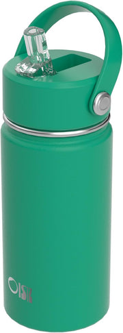 14oz Kids Water Bottle with Straw Lid, Vacuum Insulated 316 Stainless Steel Bottles for Kids for School, Leakproof, Easy to Clean - Rainforest