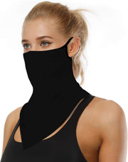 YAYOUREL Neck Gaiter Face Mask Covering Bandanas for Men Women Summer UV Face Scarf Mask Cover Facemask Balaclava Headbands - E: Pure Color 1