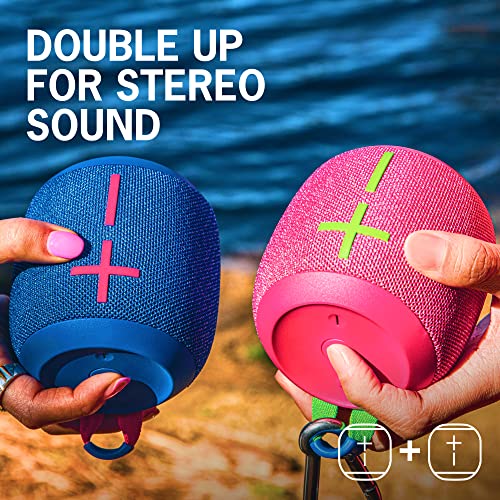Ultimate Ears WONDERBOOM 3, Small Portable Wireless Bluetooth Speaker, Big Bass 360-Degree Sound for Outdoors, Waterproof, Dustproof IP67, Floatable, 40 m Range - Blue