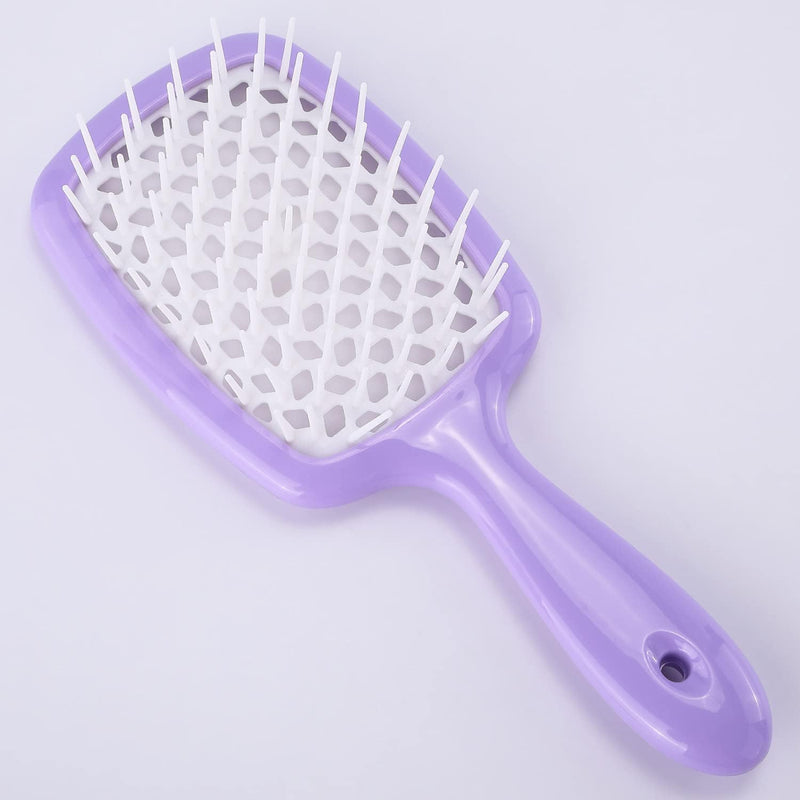 ALANX Detangler Hairbrush ï¼ŒMassage Curl Combï¼ŒDetangling Hair Brush for Women, Girls and Kids for Wet, Dryï¼ŒFine, Curly, Thick and Long Hair (WHITE/YELLOW)