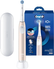 Oral B iO2 Series 2 Rechargeable Electric Toothbrush, 3 Smart Modes, iO Technology, Pressure Sensor, Adaptive Micro Pulsations - IOS2.IC9.1K - Black - iO2 White + Travel case