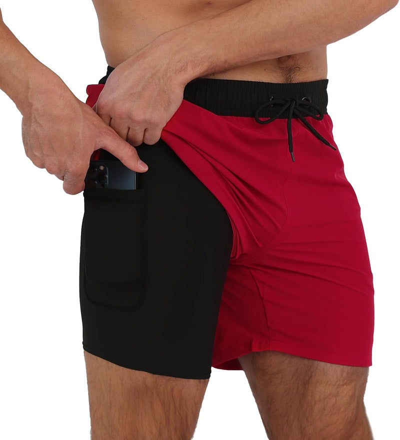 Men Trunk Style Trunk Style - Black+red