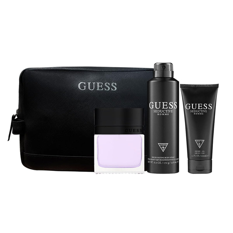 GUESS SEDUCTIVE (M) SET EDT 100ML + 100ML SG + 226ML BODY SPRAY+ POUCH