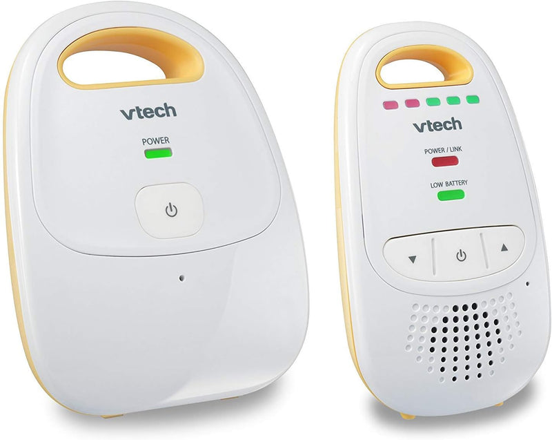 VTech DM111 Upgraded Audio Baby Monitor. 1 Parent Unit with Rechargeable Battery, Best-in-Class Long Range, Digital Wireless Transmission, Crystal-Clear Sound, Plug & Play, Sound Indicator & Alerts