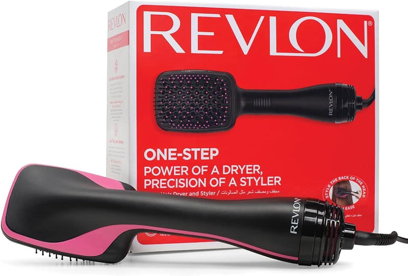 Revlon RVDR5212 Perfect Heat One Step Dryer & Styler, 1100 Watts, 2 heat speed setting. Large paddle design. - RVDR5212ARB – Pink