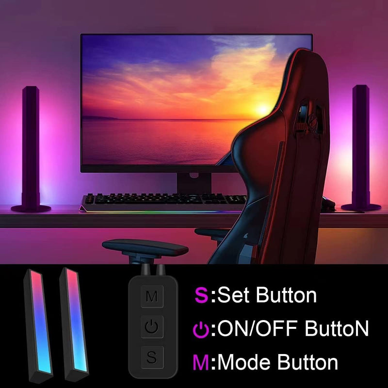 Sulfar Smart Flow Light Bar, RGB Ambient Backlight, Music-Synced Tiktok Auxiliary Light, App-Controllable 12-Mode LED Flowing Bar for Indoor Computer, TV, Bedroom Decor