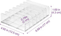[2 Pack] Lolalet Plastic Eyeshadow Palette Makeup Organizer, 7 Section Divided Acrylic Make Up Pallet Storage Holder Cosmetic Eye Shadow Display Stand Rack -Clear