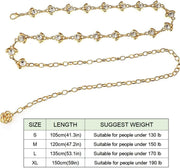 Waist Chain Belts for Women Multilayer Metal Belly Chain For Dress Adjustable Belt Link with Buckle for Women Girls