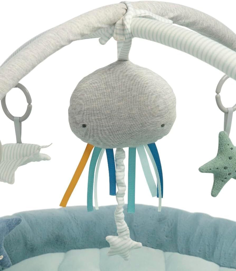 Mamas & Papas Interactive Activity Baby Playmat & Gym, Welcome to The World, Blue