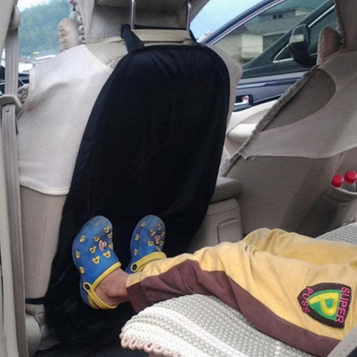 Azonee 2PCS Back Seat Protector for Car, Car Kick Mats, Waterproof Car Seat Protection from Dirt, Vehicle Back Seat Kids Safety Accessories, Universal Fit Automotive Interior Protectors (Black)
