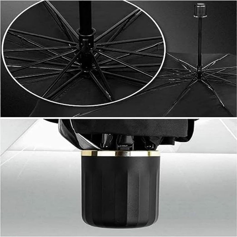 SKY-TOUCH Car Windshield Sun Shade Umbrella,UV Sunshade Umbrella Windshield Block Cover,Foldable Sun Visor Windshields Sun Shade Cover for Most with Leather storage pocket 140 80cm