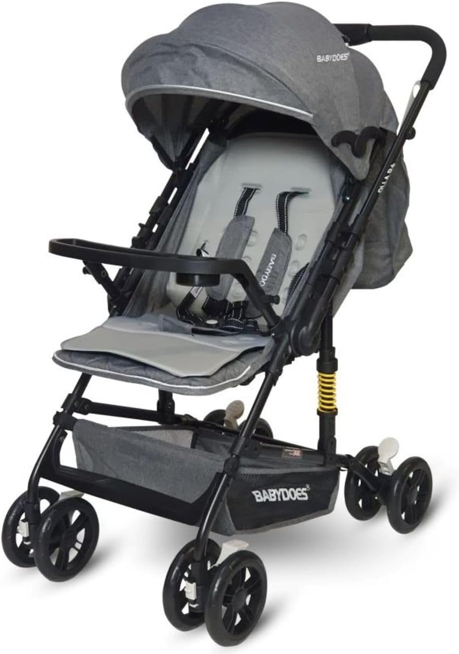 OLLA R+ Baby Stroller with Reversible Handle, One-Hand Fold, Cup Holder, 5-Point Harness, 0 to 4 Years (Up to 20 kg) Grey – image 1