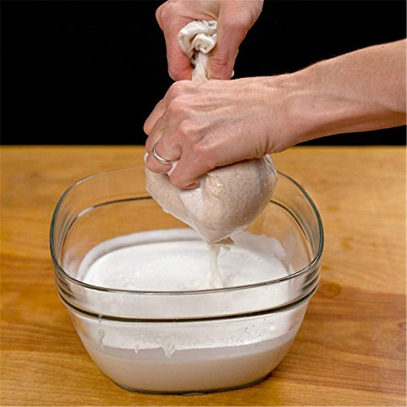 LERORO 2 Pcs Pro Quality Nut Milk Bag - Big 12X12 Commercial Grade - Reusable Almond Milk Bag & All Purpose Food Strainer - Fine Mesh Nylon Cheesecloth & Cold Brew Coffee Filter