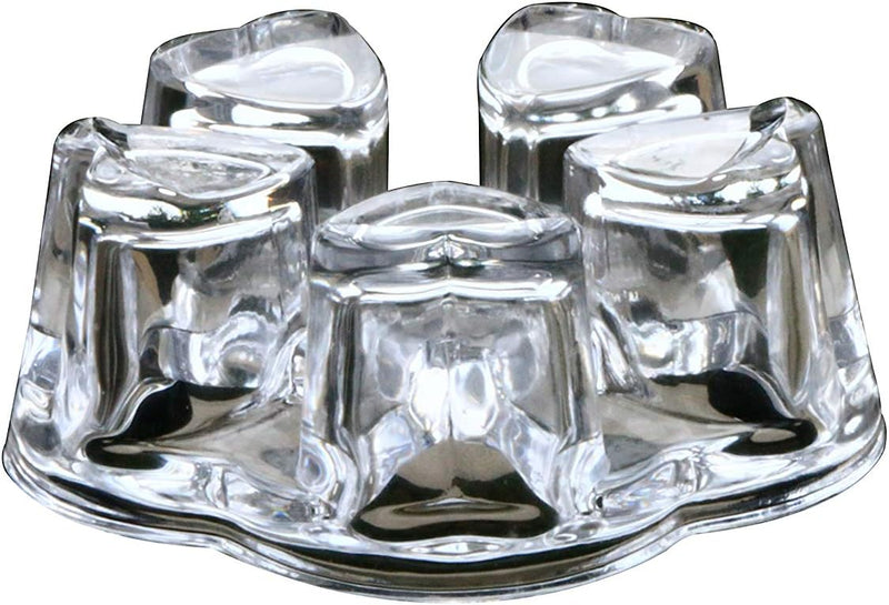 Liang baobao Teapot Warmer Crystal Glass Heart Shape Heating Base Tea Set Accessories