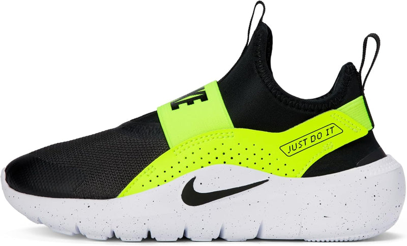 FLEX RUNNER 4 PS unisex-child Slip-On Shoes - BLACK/BLACK-VOLT-WHITE