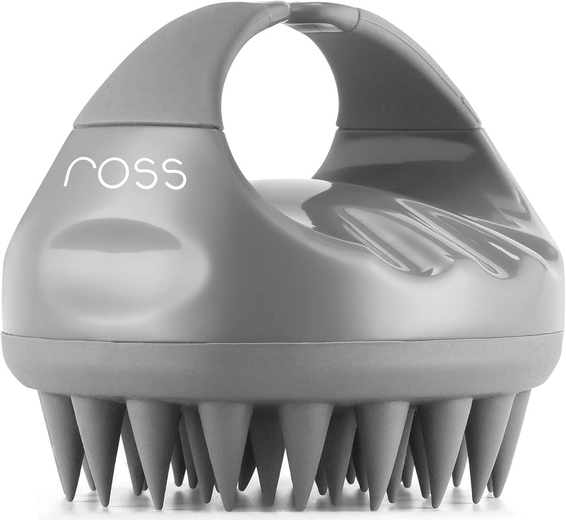 Ross Hair Scalp Massager Shampoo Brush with Soft Silicone Bristles (Black)