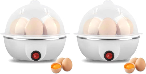 MOMENT Egg Cooker, 350W Electric egg Beater, White eggs Steamer, Egg Cooker, 7 Egg Volume Steamed Eggs Automatically Closed, Double Steamed Egg. ColorAssorted - single-deck(7 Pcs) (Pack of 2)