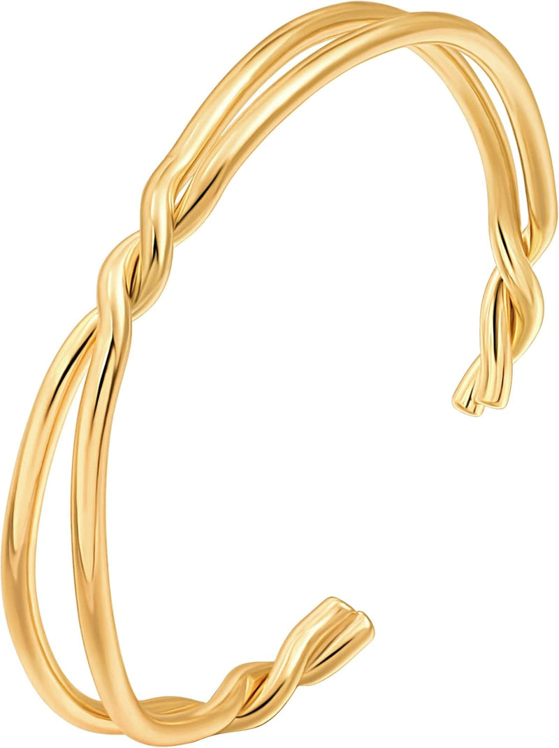 Hamsa Chain Bracelet with Cubic Zirconia Lucky Charms 18K Gold Plated Adjustable Bracelet for Women - Bangle,Charm,Cuff,Elegant,Personalized,Simple