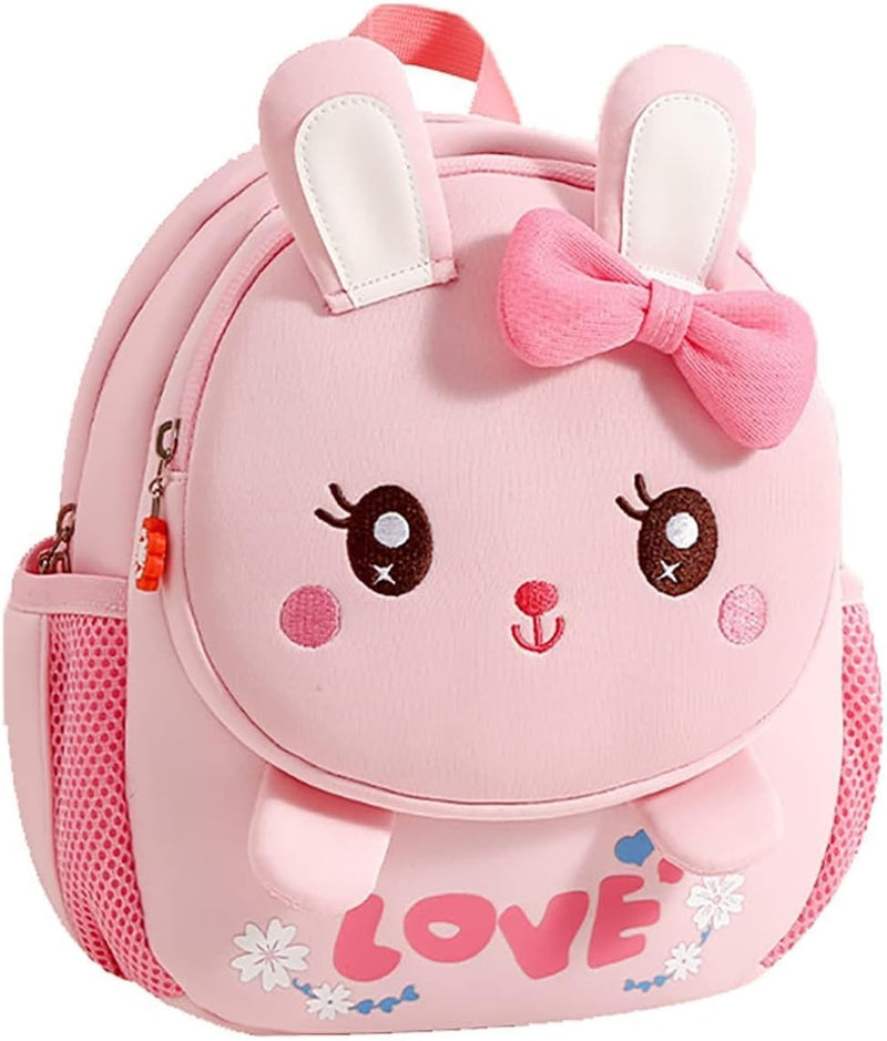 Cute Toddler Backpack Toddler Bag Schoolbag Animal 3D Cartoon Mini Travel Bag for Baby Girl Boy 2-8 Years Small Kids Daypack,Bunny