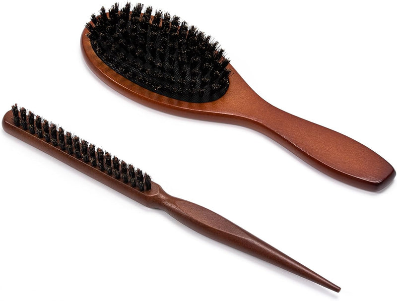 Muyaps Hair Brush Set for Women and Men, Wet Hair Brush for Detangling and Smoothing Medium to Long Hair, Bangs, Beard (2pcs Set)