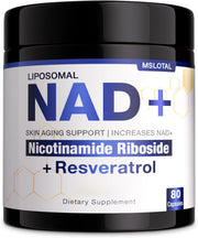 NAD+ Supplement - NAD Nicotinamide Riboside Resveratrol NAD Supplement 1000mg Pure Organic for Women and Men Anti-Aging, Energy, Concentration, 80 Capsules