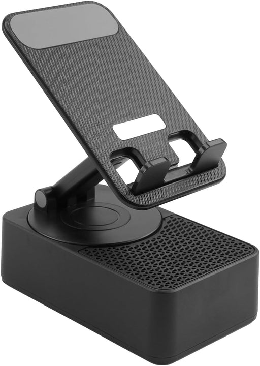 Induction Speaker Stand, 3 in 1 Foldable Cell Phone with Induction Speaker/Atmosphere Light/Anti-Slip Base, Audio Stand with 360 Rotation Foldable Dock