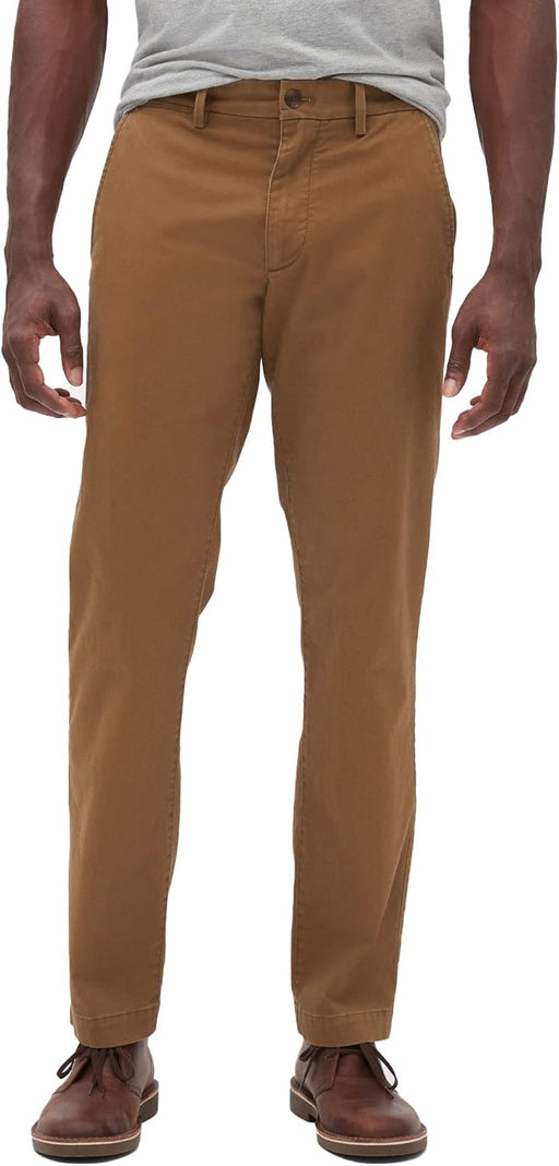 mens V-essential Khaki Straight Fit Khakis - Palomino Brown Global