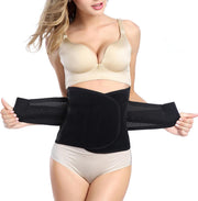 Postpartum Belly Wrap for Women, Waist Support Shapewear Girdle, Adjustable Body Shaper Waist Band, Breathable Slimming Belly Support Belt, Black
