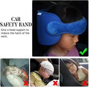 Khazna Head Protection for Baby, Adjustable Toddler Car Seat Head Support Band, Carseat Straps Cover, Safety Car Seat Neck Relief, Blue