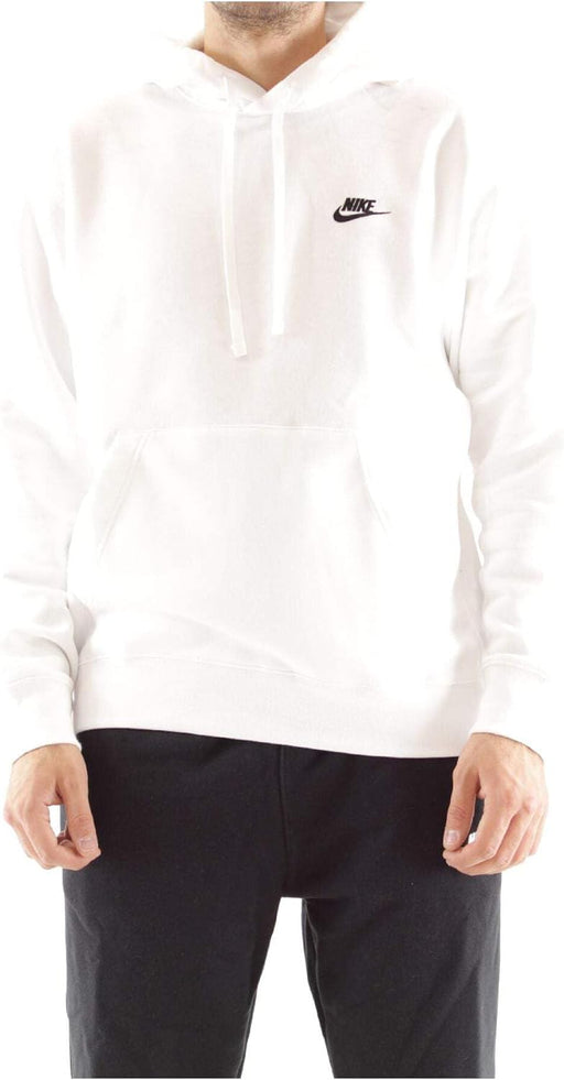 Men's Sportswear Club Fleece Hooded Sweatshirt - S White/White/(Black)