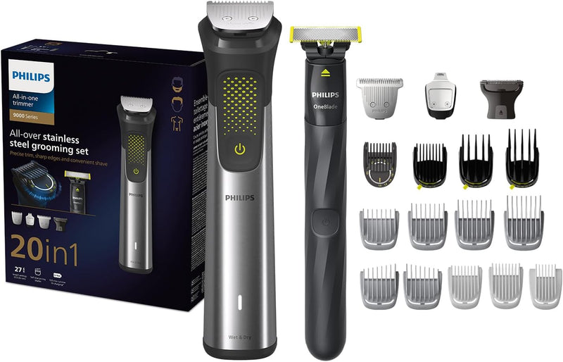 Philips All-in-One Trimmer MG7920/15 13-in-1 Face, Hair & Body Grooming Nose & Ear 120min Cordless, Showerproof - [NEW] MG9553/15, All-in-One
