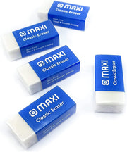Maxi Classic Dust Free Eraser Medium Pack of 25 pc Jar For erasing performance for School, Office and Home