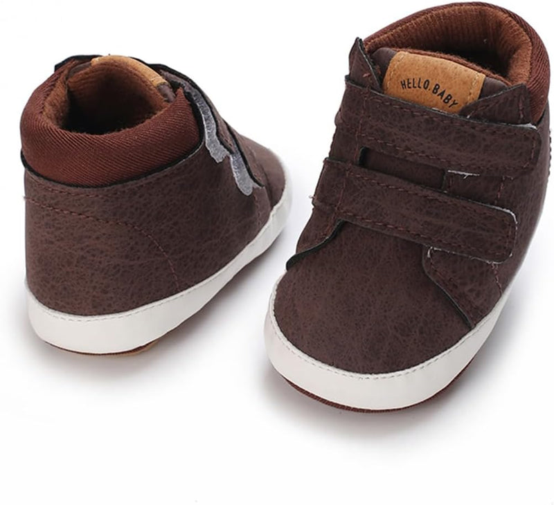 E-FAK Baby Shoes Boys Girls Infant Sneakers Non-Slip Rubber Sole Toddler Crib First Walker Shoes
