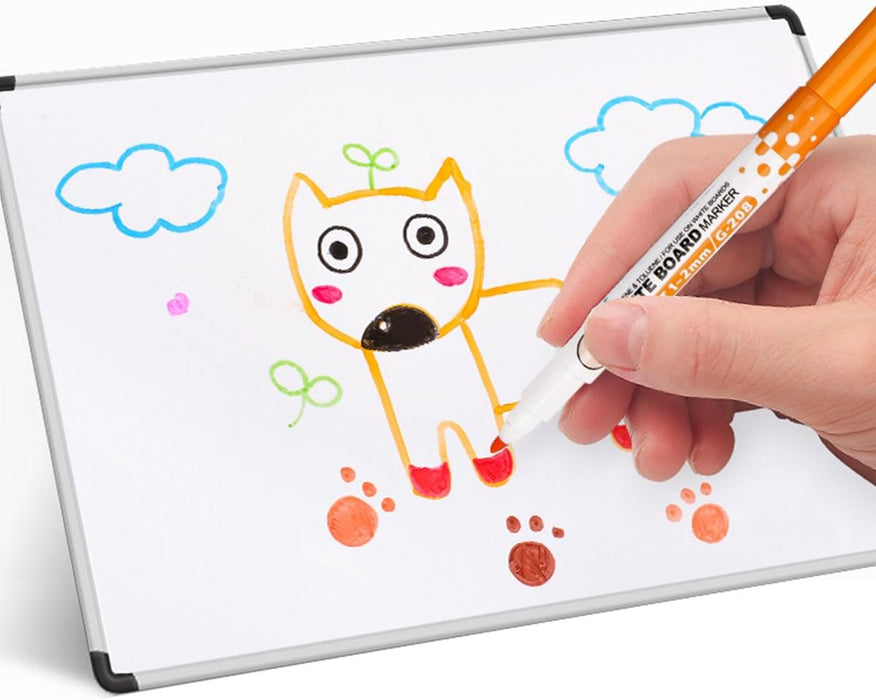 ECVV 8 Pack Whiteboard Pens Dry Erase Magnetic Whiteboard Markers Easy to Wipe Meeting Pen with Eraser Cap for Writing on Whiteboards, Glass, Mirror
