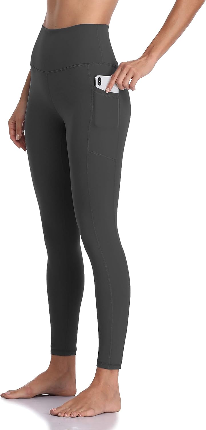 Colorfulkoala Women's High Waisted Tummy Control Workout Leggings 7/8 Length Yoga Pants with Pockets