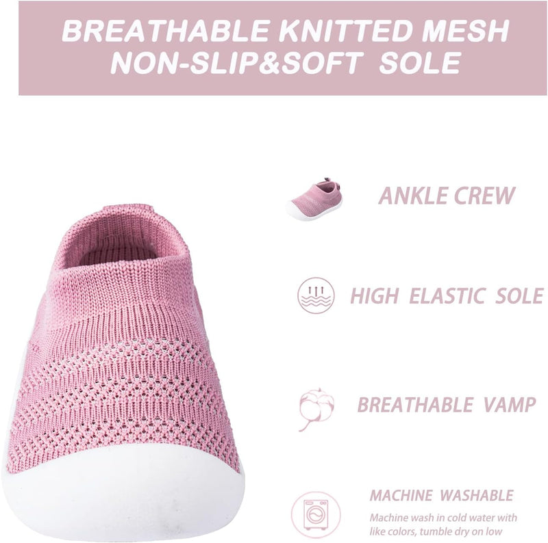 Baby Toddler Non-Skid Sock Shoes Indoor Slipper Breathable Cotton Mesh Lightweight Sole Infant Boy Girls Kids Children