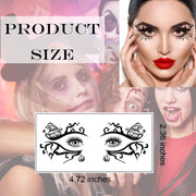 NimbusNote 10 Pairs Halloween Eye Shadow Temporary Tattoos Eyeliner Tattoo Stickers Spider Web Bat Pattern Eyeliner Fake Tattoos for Women Men Face Eye Makeup Halloween Decals Party Supplies